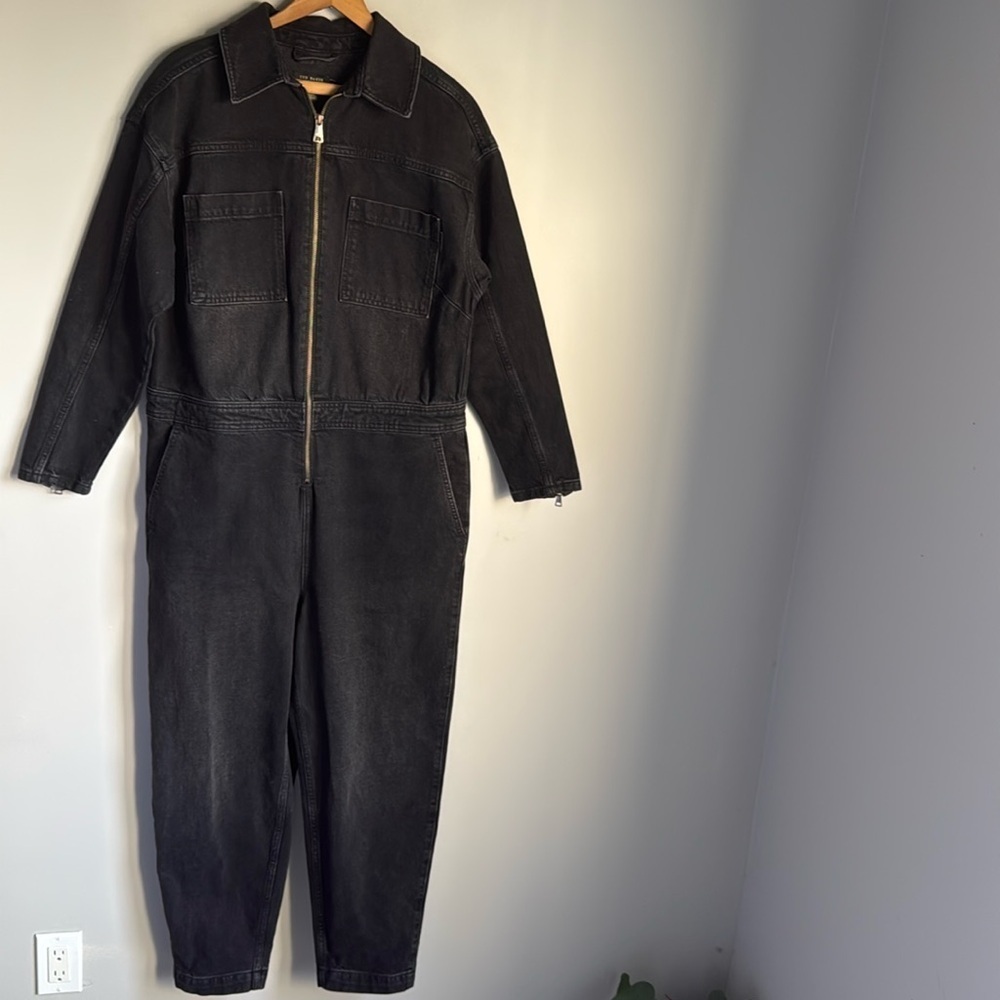 TED BAKER Aleya zip-through denim jumpsuit size Large/3 - Picture 2 of 13